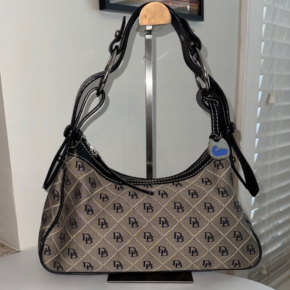 Dooney & Bourke Handbags - Dooney & Bourke Signature DB Small Shoulder Bag Blue Duck Tag
